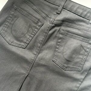 True Religion Black Denim Skirt